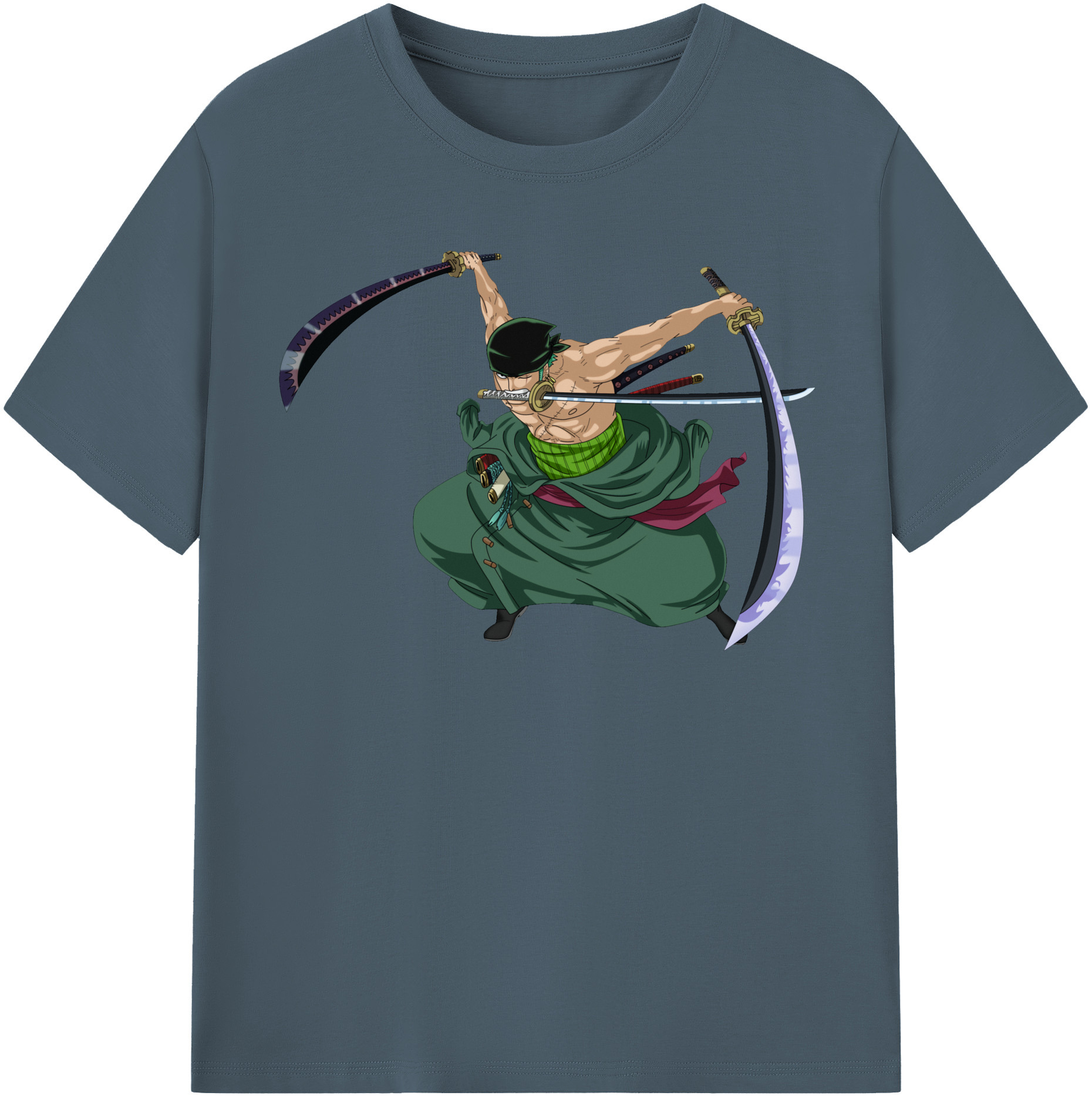 ワンピース ロロノア・ゾロ ONE PIECE Roronoa Zoro 綿100％半袖Tシャツ（フロントプリント）